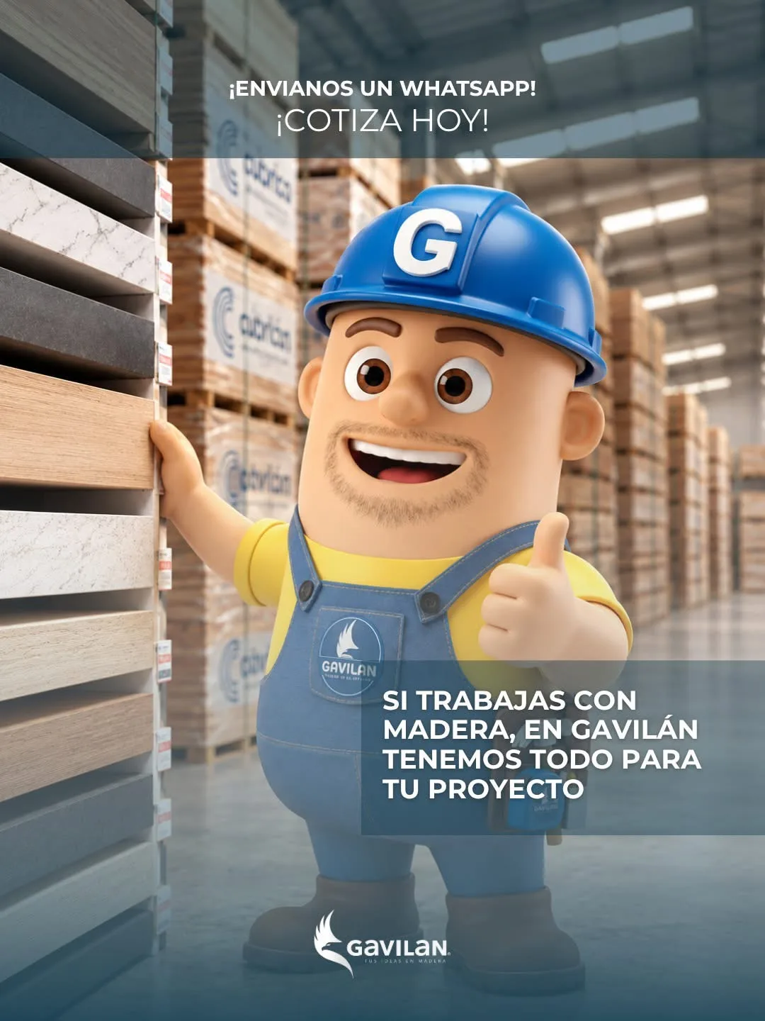 Exhibidor de acabados de madera